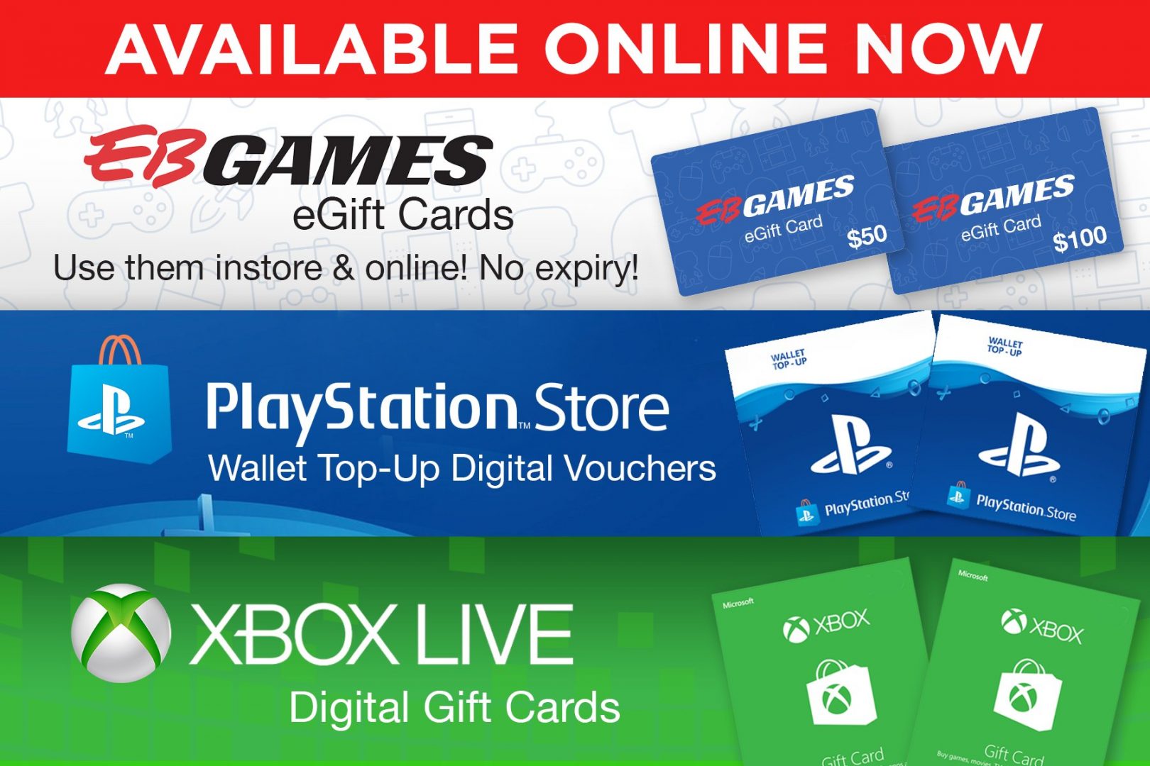 EB Games Gift Cards Have Gone Digital