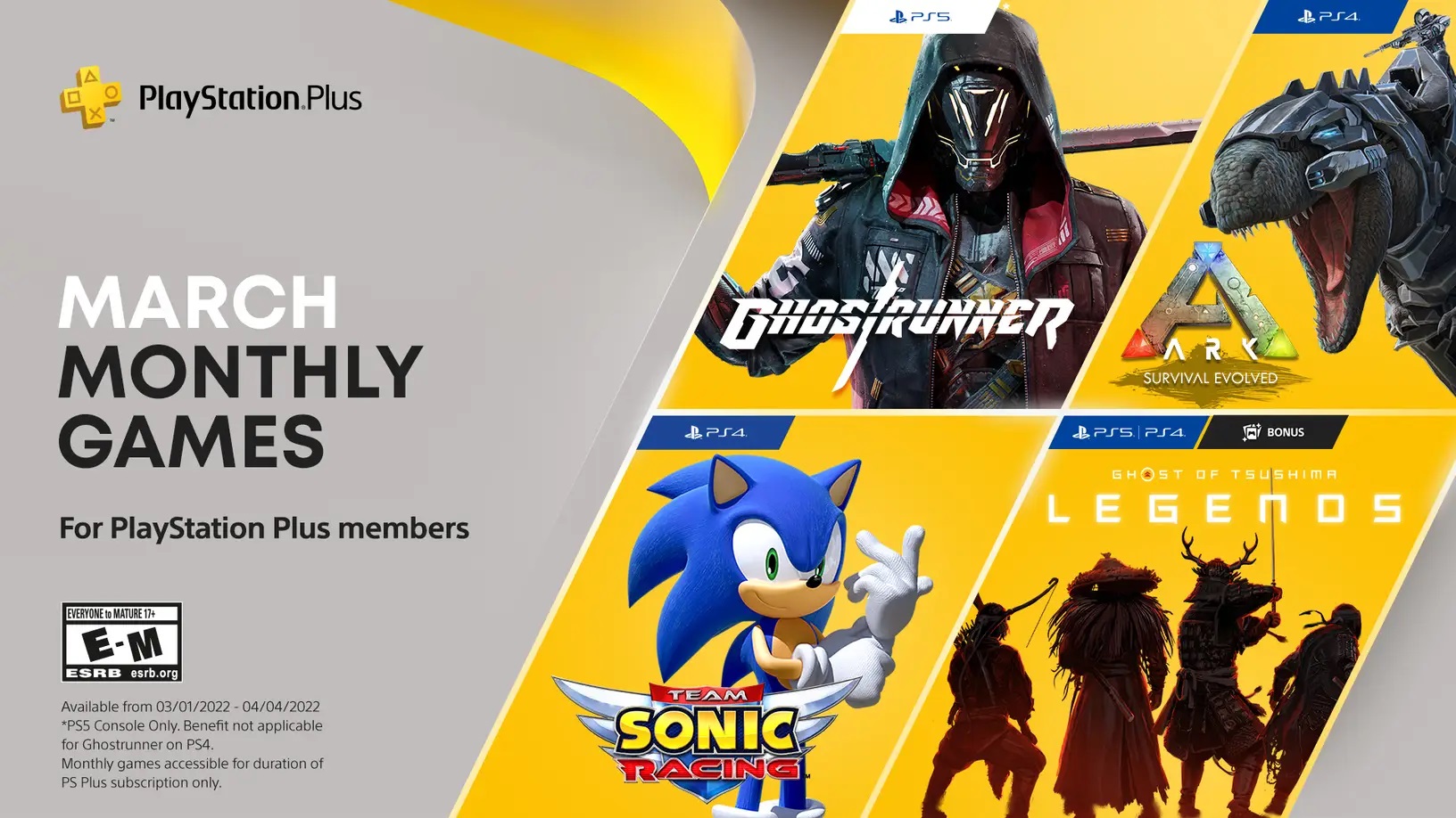 March's PlayStation Plus Games Have Been Revealed